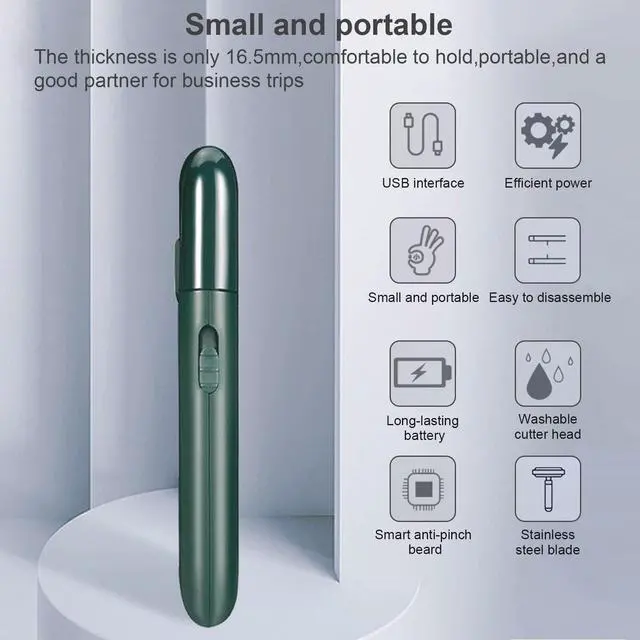 Alt view image 2 of 7 - Foil Shaver for Men Multifunction Stubble Trimmer with Pop-Up Sideburn Razor Cordless USB Rechargeable Mini Travel Shaver for Beards & Facial Hair