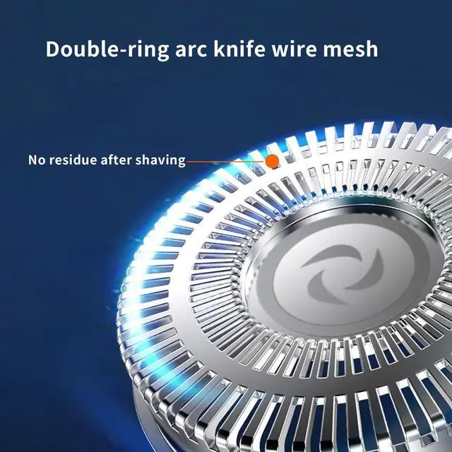 Alt view image 5 of 5 - Men's Dual-Head Shaver, 2026 Upgrade Mini Electric Razor, Portable, Waterproof with Fast Charge & LED Display (White)