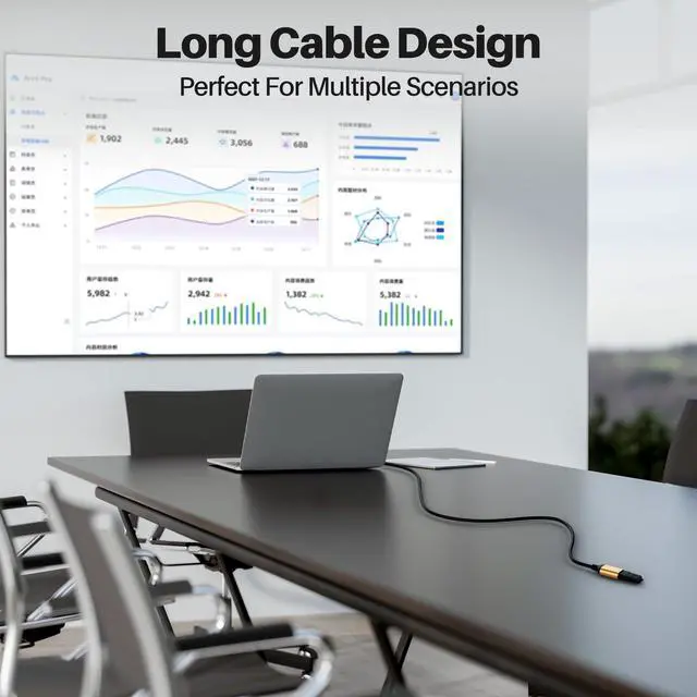 Alt view image 3 of 6 - USB Extension Cable 15FT, Extra Long USB 2.0 Type A Male to Female Extender Cord Adapter with Gold-Plated Connectors, Compatible with Keyboard, Mouse, Flash Drive, Hard Drive, Controller, Printer