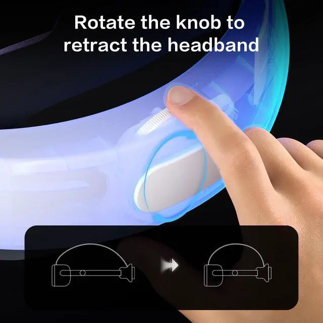 Alt view image 6 of 7 - Head Strap for Oculus Meta Quest 2, Elite Adjustable Replacement Strap for Meta Quest Headset, with One-Click Fit, PU Cushion for Enhanced Comfort & Support, Quest 2 Accessories (no Battery)