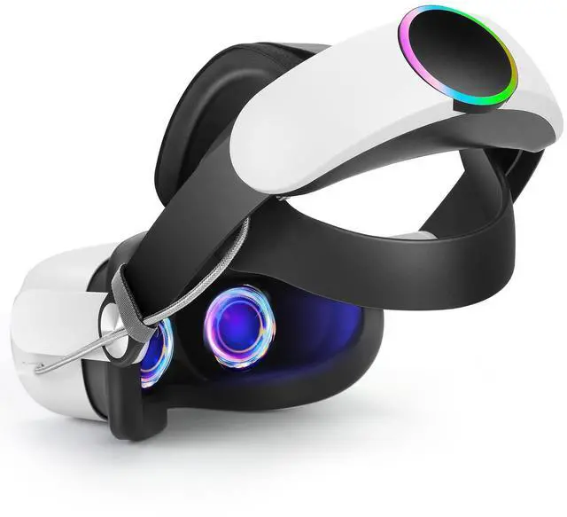 Main image of Head Strap with Battery for Oculus Quest 2, 10000mAh Fast Charging Battery Pack Extend 8H Playtime, Adjustable Elite Strap Replacement with RGB Light Enhanced Comfort Support & Balance in VR