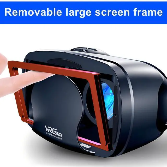 Alt view image 4 of 7 - 3D VR Headset, Virtual Reality Glasses Headset Helmets, Compatible with 5.0-7.0 inch with Controller, for Mobile Games & Movies(Black)