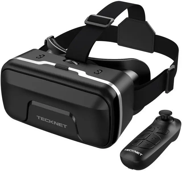 Main image of VR Headset for Phone with Bluetooth Controller, 4.7-7.2" VR Headsets with HD 110°FOV Anti-Blue Light Lenses & Adjustable Gears, 3D VR Headset for Kids Compatible iPhone Samsung Android