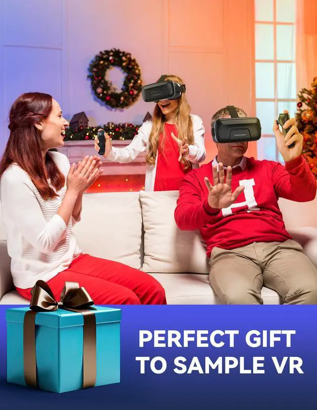 Alt view image 7 of 7 - VR Headset for Phone with Bluetooth Controller, 4.7-7.2" VR Headsets with HD 110°FOV Anti-Blue Light Lenses & Adjustable Gears, 3D VR Headset for Kids Compatible iPhone Samsung Android