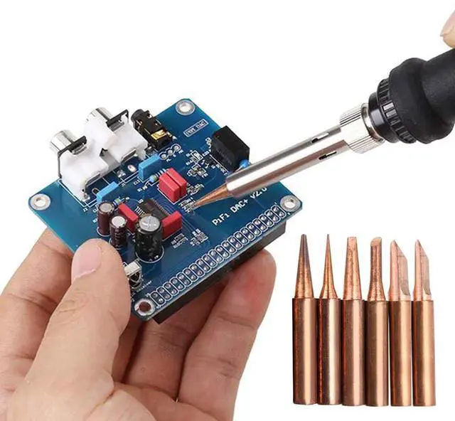 Alt view image 6 of 7 - 12Pcs Soldering Tips Kit 900M Lead-Free Copper Solder Iron Tip Welding Tool Replacement Accessories for Hakko, Radio Shack, TENMA, ATTEN, Quick, Aoyue, Yihua Solder Station (6 Different Shape)