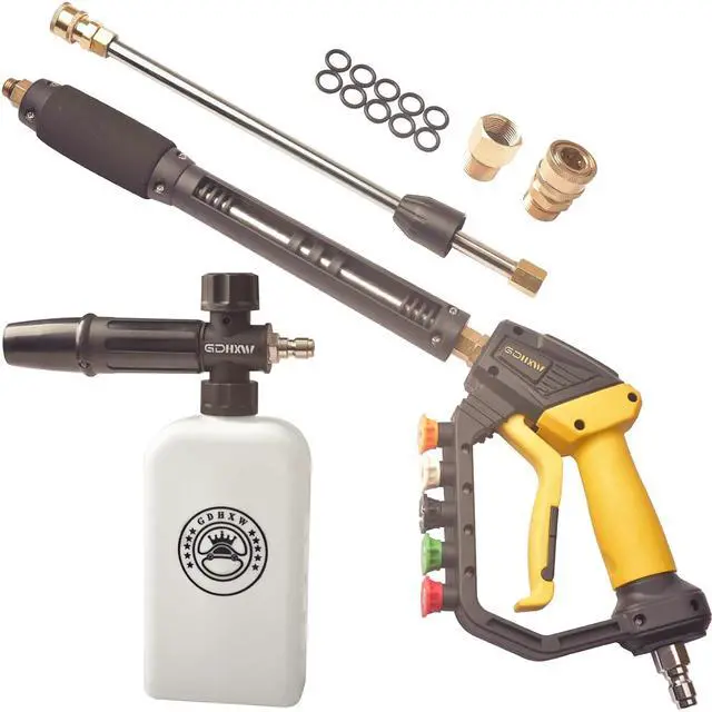 Main image of Adjustable Length High Power Washer Gun 5000PSI,with Foam Cannon and Pressure Washer Gun Accessories