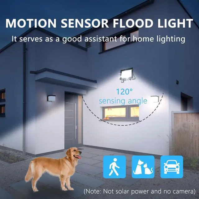 Alt view image 6 of 7 - 100W LED Outdoor Flood Light 2-Pack IP66 Waterproof Security Light with Plug Super Bright 6000K Daylight White Flood Lights Outdoor Linght for Arage, Yard, Garden, Stadium, Playground, Aren