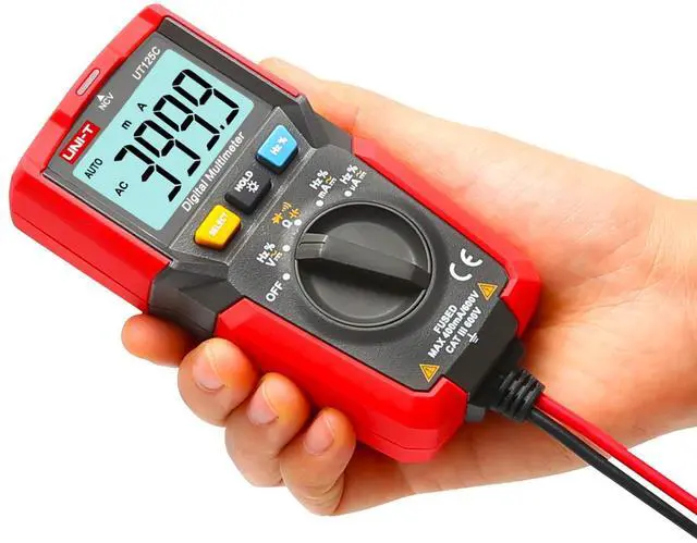 Main image of UT125C Digital Multimeter Pocket Multi Tester, 4000 Counts AC DC Voltage AC DC Current Resistance Capacitance Frequency Duty Cycle NCV Diode Test Continuity Test Data Hold Auto Power Off