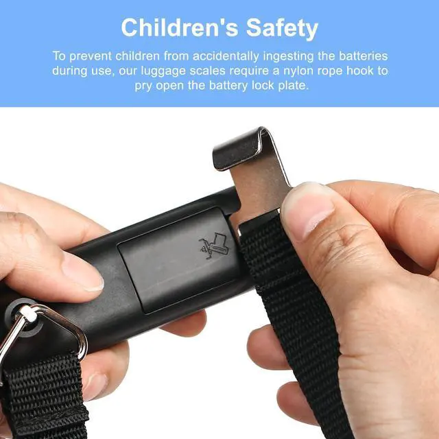 Alt view image 7 of 7 - Luggage Scale, Digital Luggage Scales, Baggage Scale with Backlit LCD Display,110LB / 50KG, Battery Included(Silver)