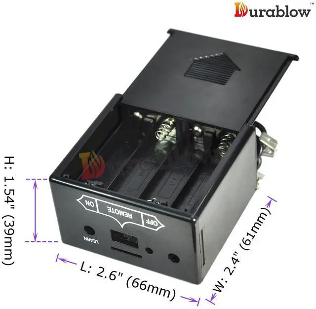 Alt view image 2 of 7 - TR1004 Gas Fire Fireplace On/Off Remote Control Kit + Thermostat + Timer + Backlit Transmitter for Millivolt Valve, IPI Module, Replaces Wall Switch or Thermostat