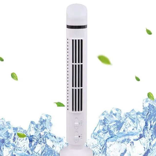 Alt view image 7 of 7 - Oscillating Tower Fan Bladeless Fan, Quiet Office Fan with 90 Degree Oscillation, Portable Desk Fan with Light for Bedroom (White)