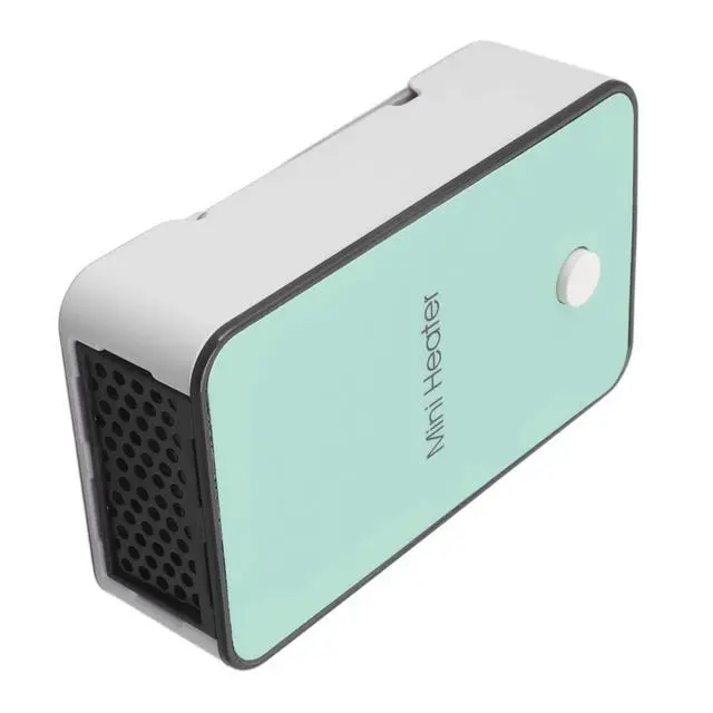 Alt view image 2 of 7 - Mini Electric Heater with Adjustable Tilt Bracket, 3S Fast Heating for Bedroom Office Desk, Quiet 40dB Operation, Overheat Protection, Cyan, 110V US Plug