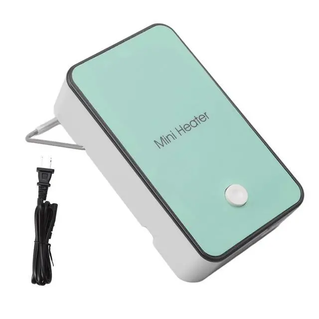 Alt view image 7 of 7 - Mini Electric Heater with Adjustable Tilt Bracket, 3S Fast Heating for Bedroom Office Desk, Quiet 40dB Operation, Overheat Protection, Cyan, 110V US Plug