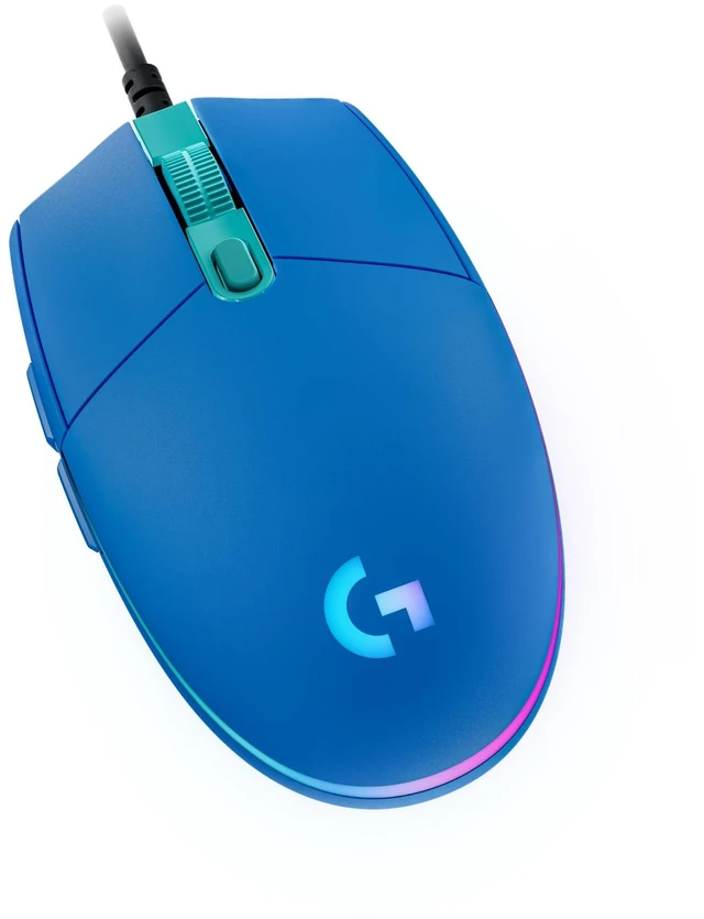 Main image of G203 Prodigy Wired Gaming Mouse, 8,000 DPI, RGB, Lightweight, 6 Programmable Buttons, On-Board Memory, Compatible with PC/Mac - Blue