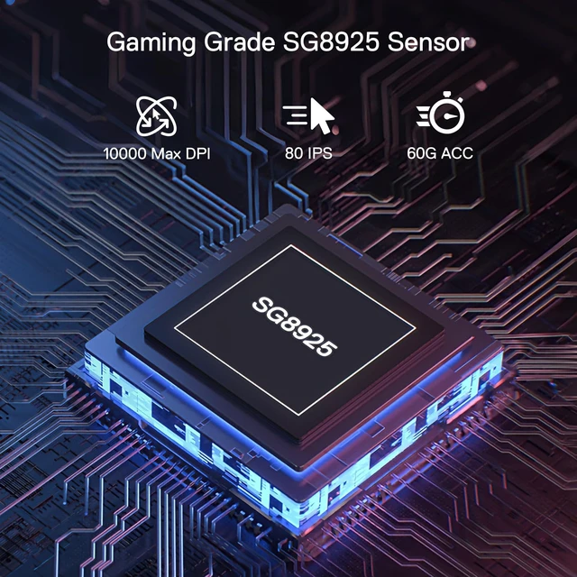 Alt view image 6 of 7 - M656 MAX 3-Mode Wireless RGB Gaming Mouse 10000 DPI Remapping Keys | 0 Delay Cable-Free Dedicated for FPS Gamer, Redefine Keybinding Macro, Hyping Silky Backlight, Ergonomic Body for Any Grip