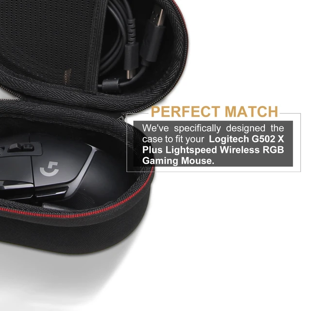 Alt view image 3 of 7 - LTGEM Mouse Case for Logitech G502 Hero Lightspeed Gaming Mouse, Black Hard Eva Shell, Waterproof, Shock Protection, Soft Anti-Scratch Interior, Office Travel Carrying Storage Bag Case Only
