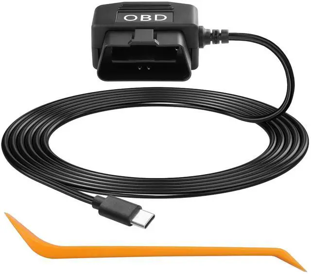 Main image of OBD Power Cable for Dash Camera OBD2 to Type C Adapter Hardwire Charger Cable 24 Hours Surveillance/Acc Mode with Low Voltage Protection 13-40V to 5V 3A (11.5FT/3.5M) (Straight USB C)