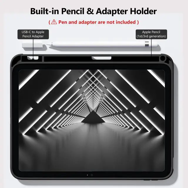 Alt view image 4 of 7 - for iPad A16 11th Generation Case, iPad 10th Generation Case, Black