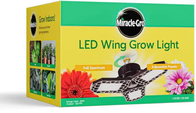 Main image of LED Wing Full Spectrum Grow Light for Indoor Plants, 80 W (800W Equivalent, Plant Lights for Indoor Greenhouse and Garage, E26 Base