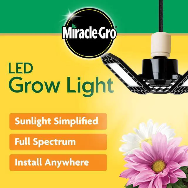 Alt view image 3 of 7 - LED Wing Full Spectrum Grow Light for Indoor Plants, 80 W (800W Equivalent, Plant Lights for Indoor Greenhouse and Garage, E26 Base