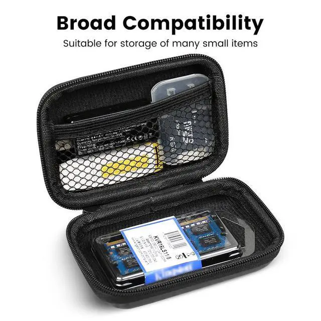 Alt view image 4 of 7 - Earbud Case, Earphone Carrying Case Holder Storage Mini Bag Headphone Small Pouch Cell Phone Accessories Organizer for EarPods Airpods Beats Flex Bose Wired Earbuds USB Cable Wall Charger