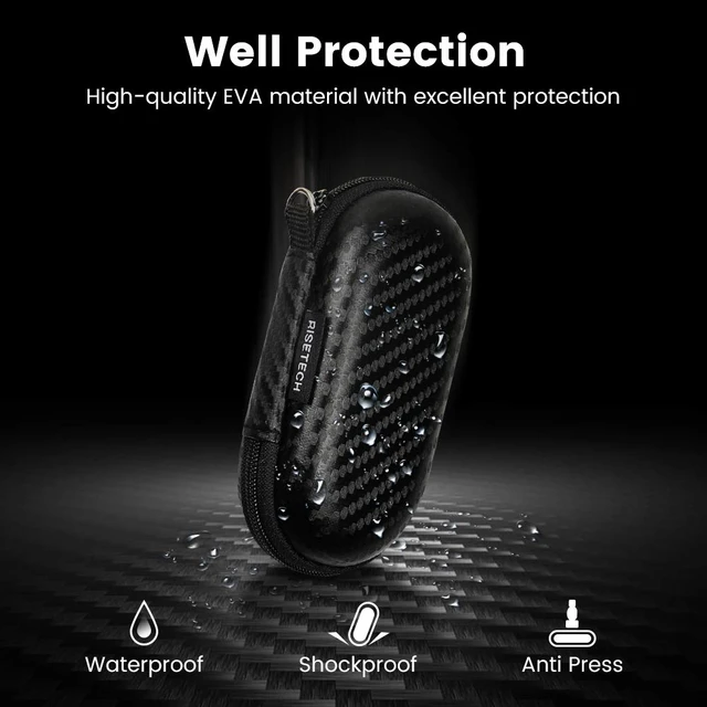 Alt view image 5 of 7 - Earbud Case, Earphone Carrying Case Holder EVA Headphone Storage Bag Small Zipper Pouch Compatible for EarPods, AirPods, Beats Flex, Urbeats3, Bose Wireless Earbuds -with Carabiner