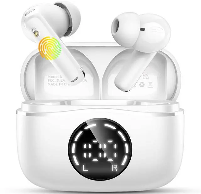 Main image of Bluetooth 5.4 Headphones, 2025 Wireless Earbuds 3D Hi-Fi Stereo Bass Ear Buds, 4 ENC Noise Cancelling Mic, 3g USB-C in-Ear Earphone Sport, IP-X7 Waterproof Workout Gym for Android iOS Laptop Pad