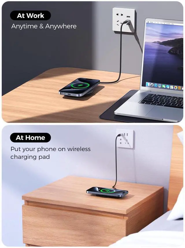 Alt view image 2 of 7 - Wireless Charger for Samsung, 15W Max Wireless Charging Pad for iPhone 16 15 14 13 12 11 mini/SE/Pro/Max/PlusSamsung Galaxy S23/S22/S21/S20/S10/S9/S8/S7/Note20/10/9/8, Google Pixel 8/7/61 Pack