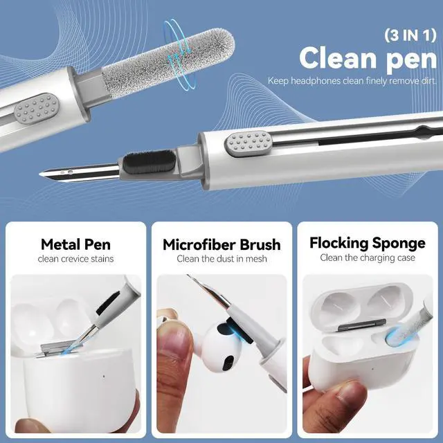 Alt view image 5 of 6 - for AirPods Cleaning Kit with Cleaner Pen&Cleaning Putt-Green | 48 Pack Multifunction Deep Cleaner Tool Headphones for Airpods Pro 4 3 2 1 Generation Phone Charging Port,Earbuds
