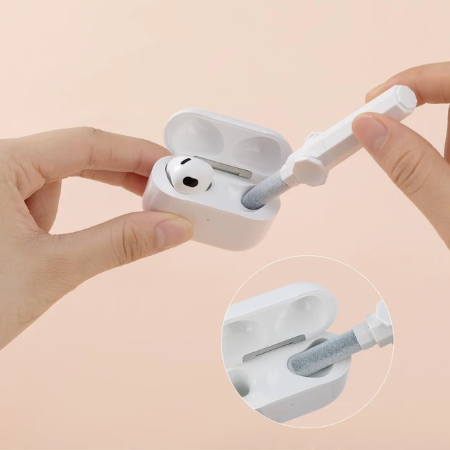 Alt view image 2 of 7 - 360° Rotating Cleaner Kit for Airpods Pro 1 2 3 Multi-Function Cleaning Pen with Soft Brush Flocking Sponge for Bluetooth Earphones Case Cleaning Tools