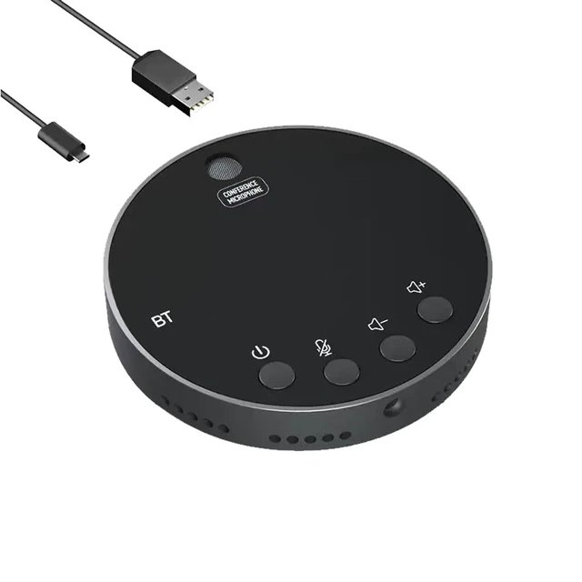 Main image of Cykvis Conference Speaker and Microphone, Bluetooth Speakerphone for Small Meeting Room & Home OfficeWireless Conference Speaker 360°Voice Pick up with Noise Cancellation Mics for Computer/Laptop