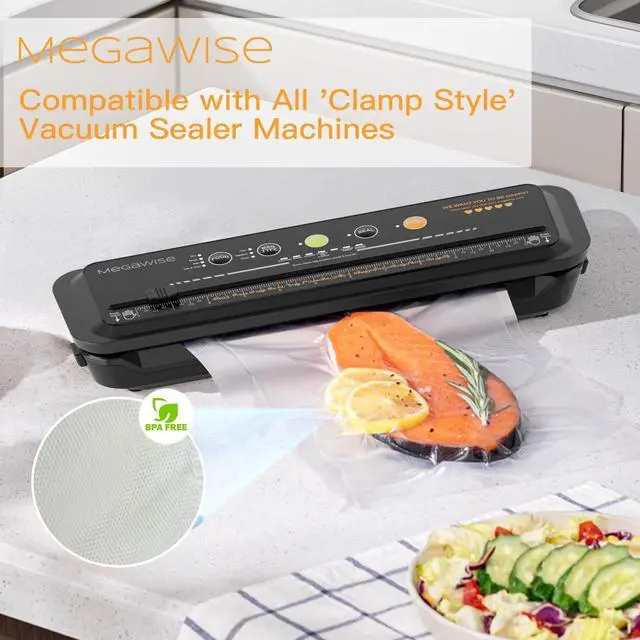 Alt view image 6 of 6 - Vacuum Sealer Machine Bags, 6 inch wide and 19.6 Feet Long for Megawise & other brand vacuum Perfect for Meal Prep and Sous Vide Cooking (8"x21.6")