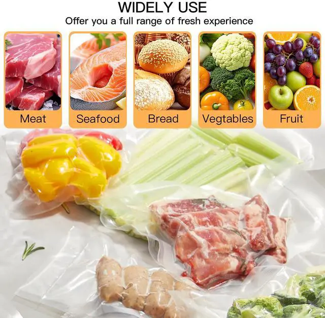 Alt view image 5 of 6 - Vacuum Sealer Machine Bags, 6 inch wide and 19.6 Feet Long for Megawise & other brand vacuum Perfect for Meal Prep and Sous Vide Cooking (8"x21.6")