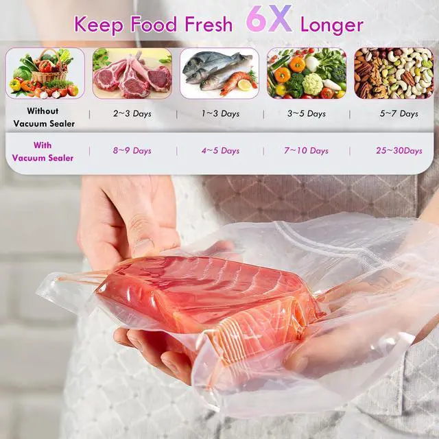 Alt view image 2 of 7 - Handheld Vacuum Sealer for Food with 20 Reusable Bags,Portable Rechargeable Powerful Compact Vacuum Sealer Machine for Kitchen & Camping