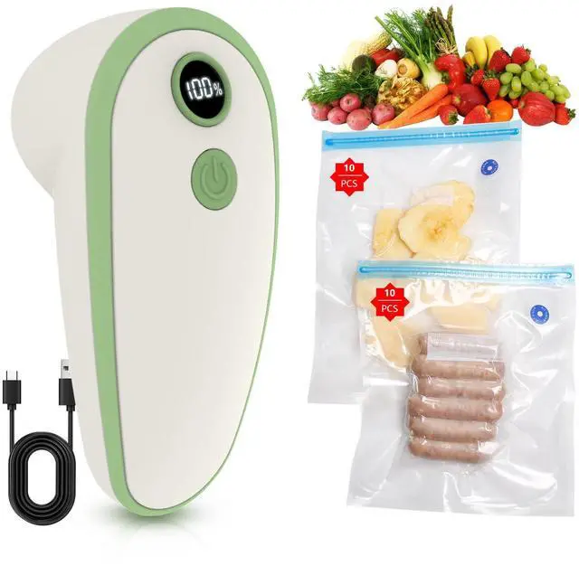 Main image of Handheld Vacuum Sealer for Food with 20 Reusable Bags,Portable Rechargeable Powerful Compact Vacuum Sealer Machine for Kitchen & Camping