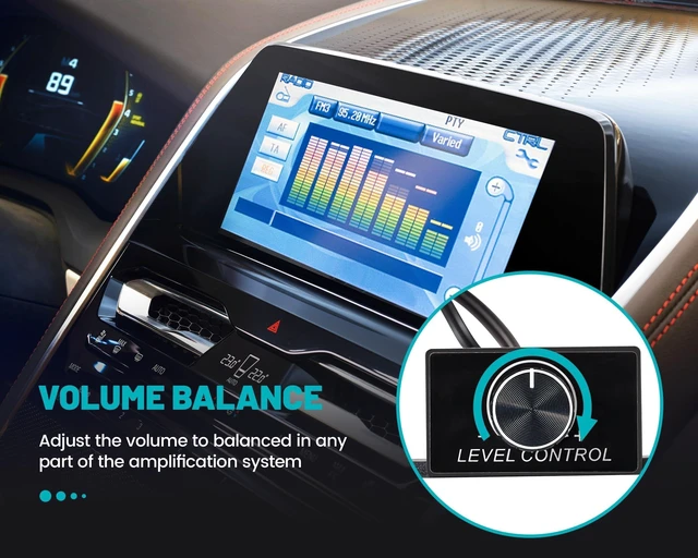 Alt view image 5 of 7 - Universal Car Amplifier RCA Level Controller, Car Audio Bass Control Knob, High Quality Sub Amp Volume Control Cable for Car, Motorcycle, Speakers, Home Theater