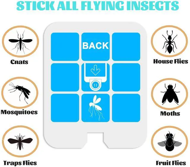Alt view image 4 of 6 - 32 Pack Refill Glue Cards, Saferr Home Fly Trap Refill Compatible with Saferr Home SH502, S23005-06 and Dynatrap DT3005W Dot Indoor Fly Trap Plug-in Insect Trap Replacement Mosquito Sticky Glue Boards
