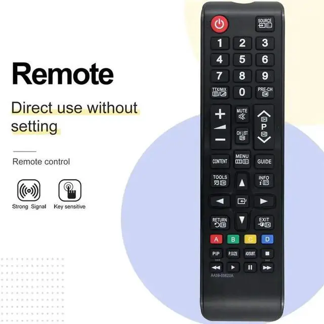 Alt view image 3 of 3 - Replace AA59-00622A Remote For LED TV T19B300EW T22B300EW T22B300MW T22B350EW T23B350EW T24B300EW T24B301EW