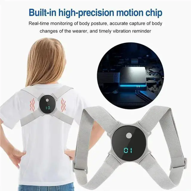 Alt view image 2 of 3 - 2X ligent Vibration Reminder Posture Corrector Anti Hunchback Belt Preventing Myopia Hunchback Device