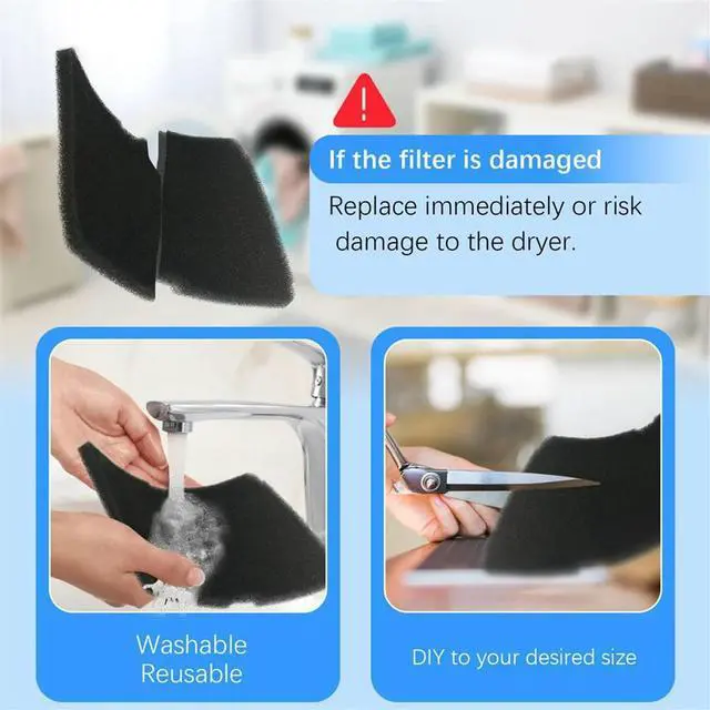 Alt view image 3 of 3 - MEOF 5PCS Replacement Dryer Filters for Bo/Grundig/Eltra Bregenz/Blomberg Part 2964840100 Tumble Dryer Spare Parts