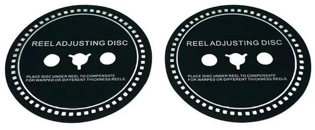 Main image of 2 PCS SpBlack Reel Adjusting Disc 0.7/0.8/0.9/1.0/1.2MM SpDisc Trident / NAB Adapter Spfor Reel Tape Recorders