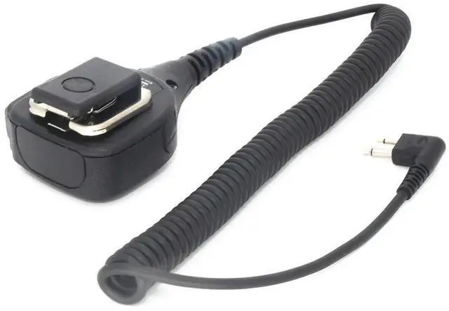 Alt view image 3 of 6 - PMMN4013A Speaker Mic Weatherproof Remote Speaker Microphone 2-Pin Shoulder Walkie Talkie Parts Accessories for Radio