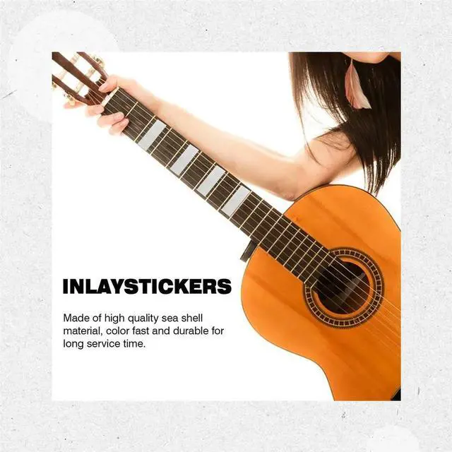 Alt view image 3 of 6 - 10Pcs Inlay Material White Mother of Pearl Shell Blanks Sheet Rectangle Inlay Material for Guitar