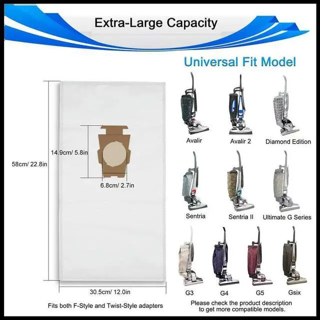 Main image of 10PCS Dust Bags for Kirby Sentria Vacuum Cleaner G7E/G10/G10E/G5/G6/KY10/MK2/MK3 205811, 205814 Vacuum Garbage Bag