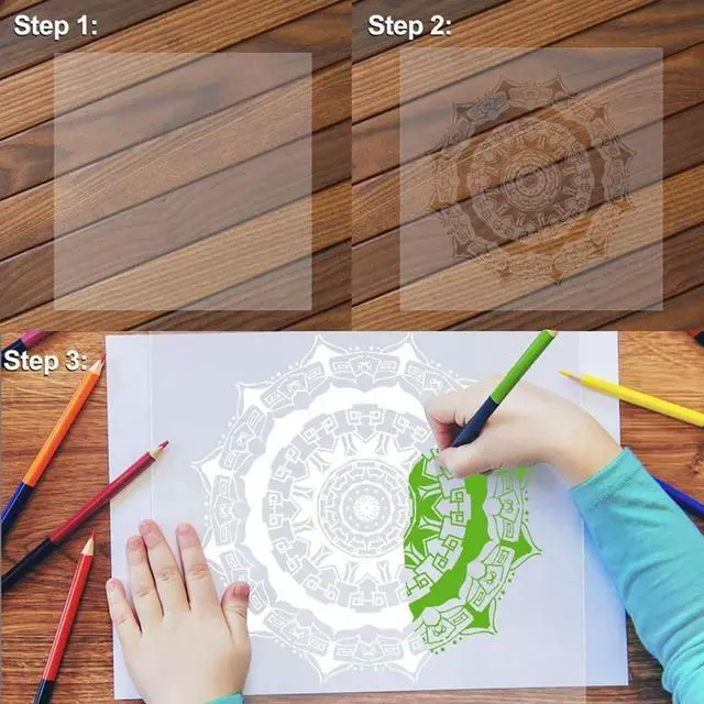 Alt view image 2 of 3 - 20Pcs Clear Mylar Stencil Sheets 12 inch Blank Stencil Material Sheets,for Compatible & Silhouette Cutting