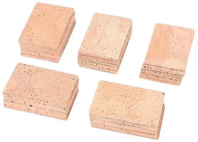 Alt view image 2 of 3 - 50Pcs Saxophone Neck Cork Sheet 2Mm Soprano Tenor Alto Saxophone Clarinet Joint Natural Neck Cork Sheet Natural Kit