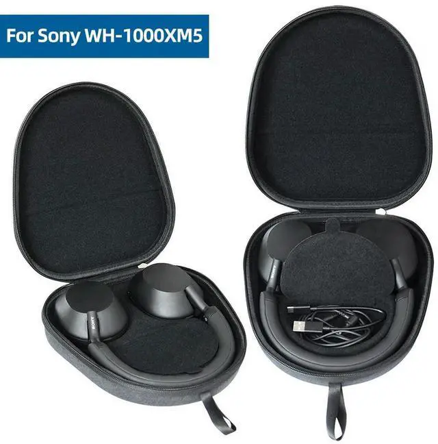 Alt view image 2 of 3 - For WH1000XM5 Earphone Hard Carrying Case Bag Travel EVA Protective Case for WH-1000XM5 Headphones