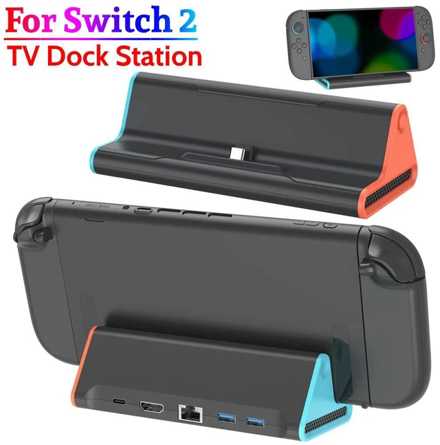 Alt view image 2 of 3 - For Switch 2 4K TV Dock Adapter USB3.0 Game Console Charging Stand Fast Charging Console Adapter Base Accessories