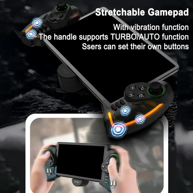 Alt view image 2 of 3 - BT Gamepad with RGB Light Linear Vibration Stretchable Controller Mobile Gaming Controller for Android/iOS Tablet Phone PC