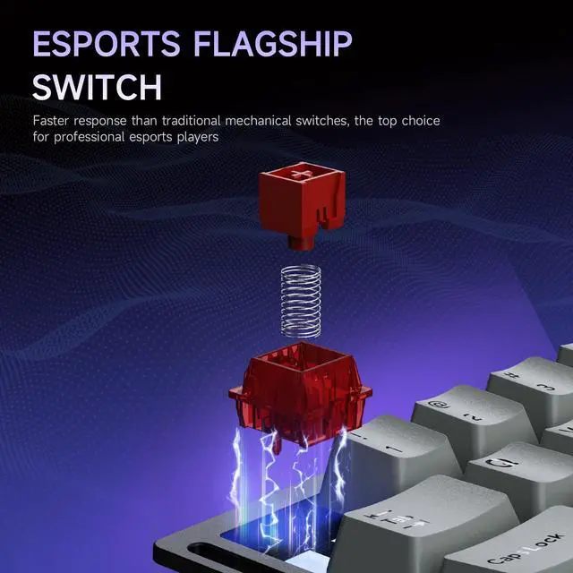 Alt view image 5 of 7 - AJAZZ AK029 One Handed Gaming Keyboard, 8Khz Polling, 29 Keys Rapid Fast Wired Keyboard, SOCD & DKS, Magnetic Switch, Adjustable Actuation, RGB Backlits, Aluminum Plate